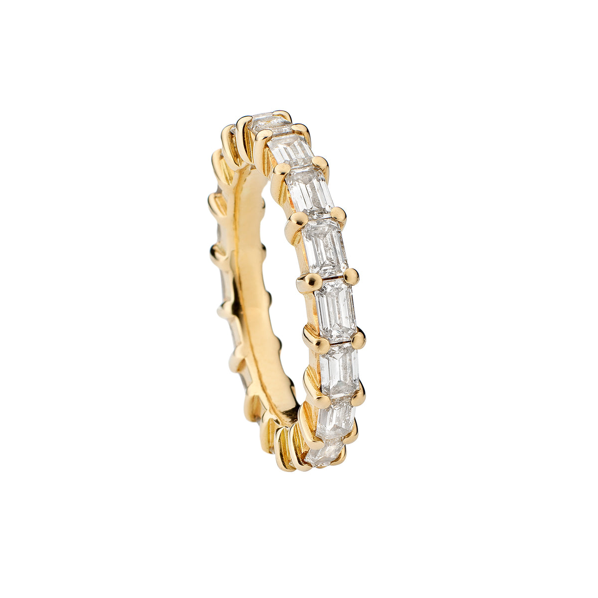 emerald cut memory ring