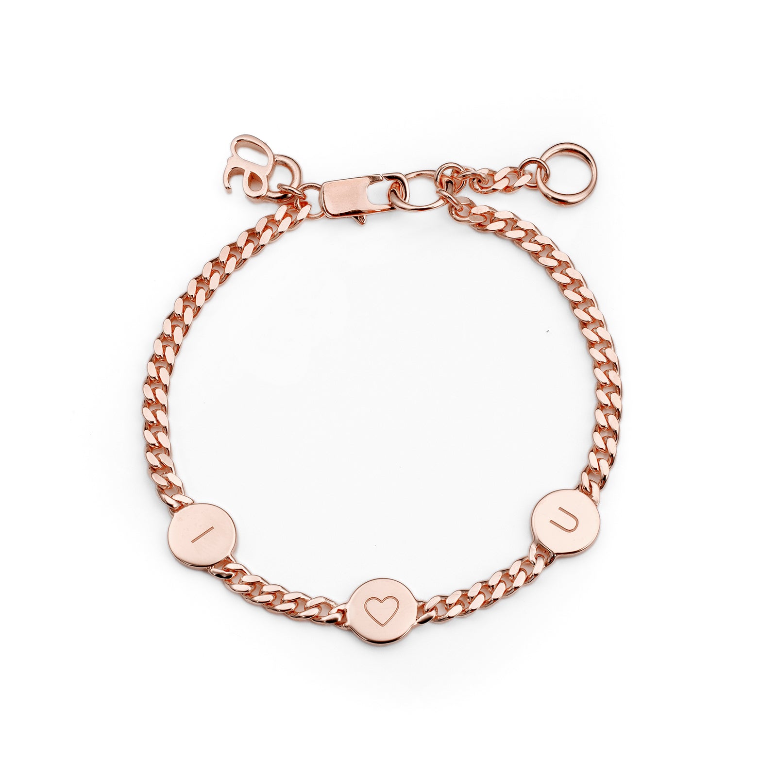 tank initial bracelet w/3