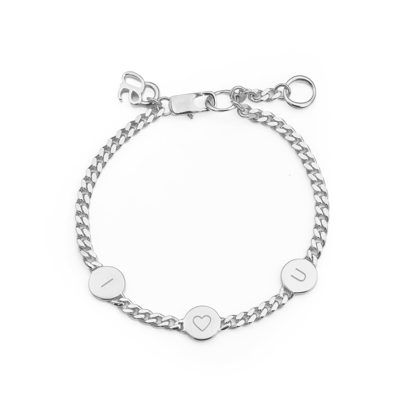 tank initial bracelet w/3