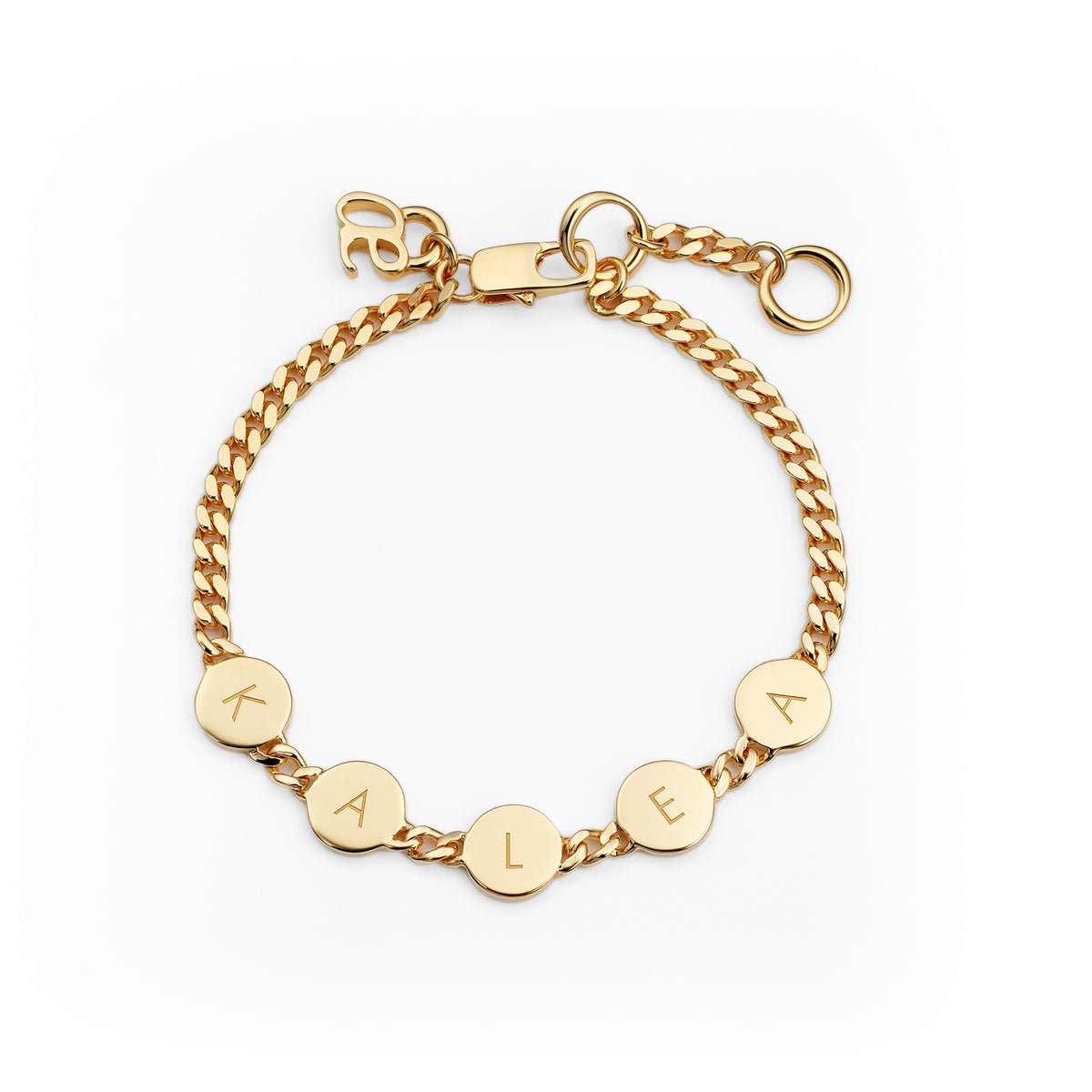 tank initial bracelet w/5