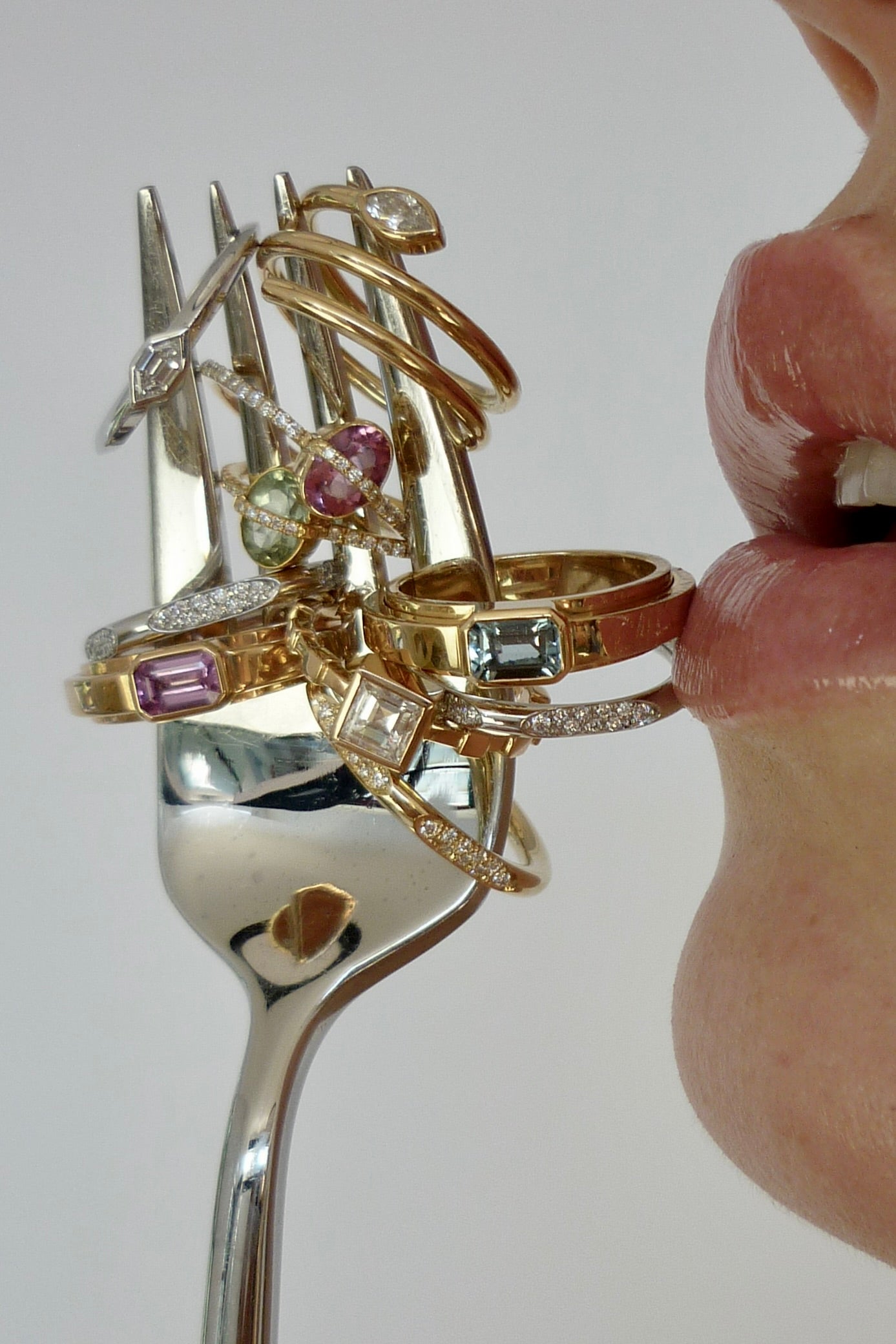 spiral navette bold ring
