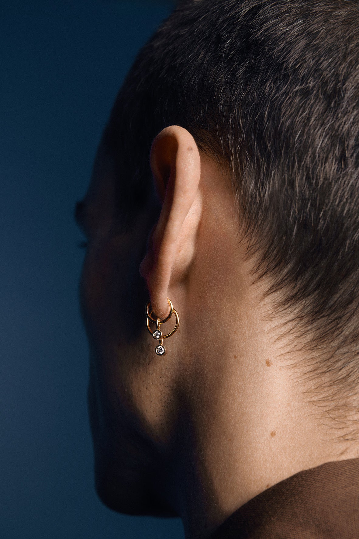 mini creole single 13mm Ø - 18kt GG