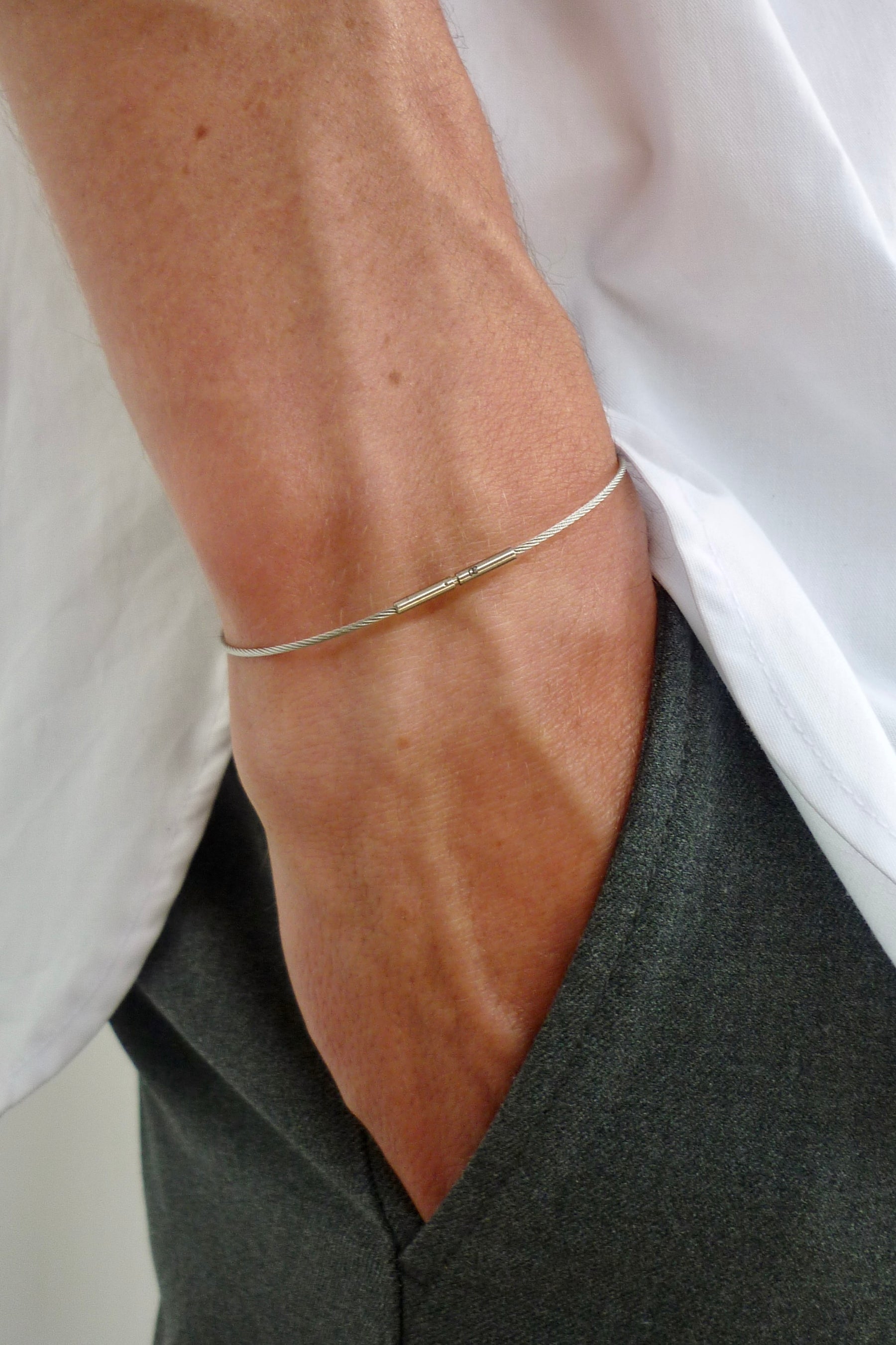 be patient metal bold bracelet