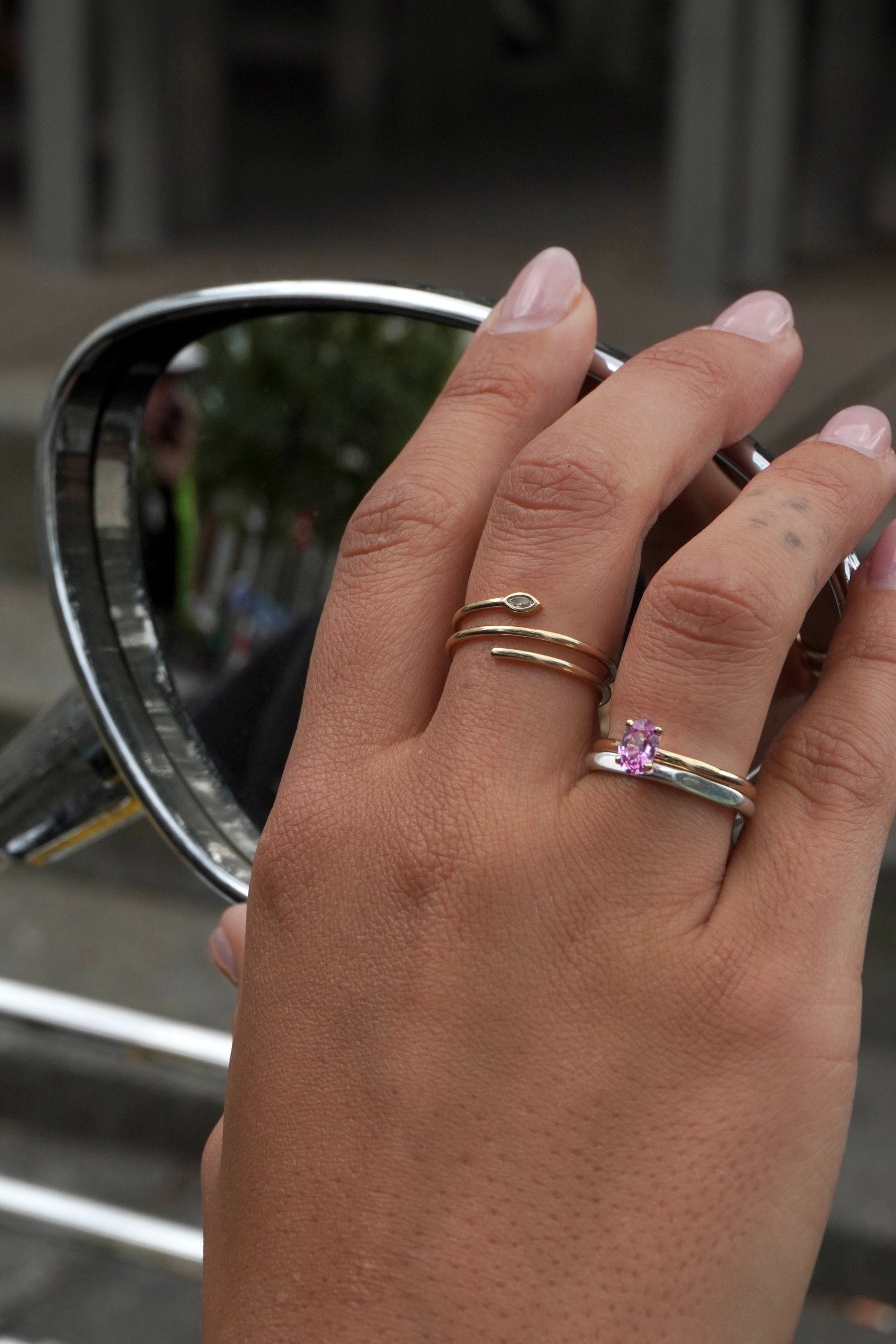 oneself ring pink saphir