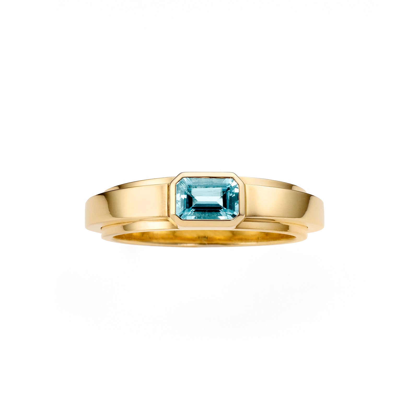 bauhaus ring _ aquamarin