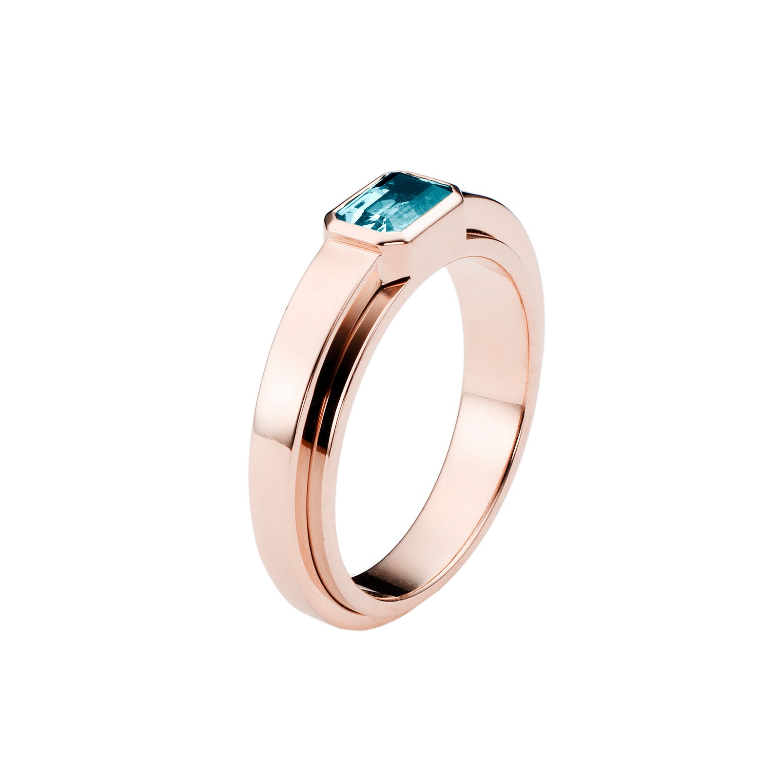bauhaus ring _ aquamarin