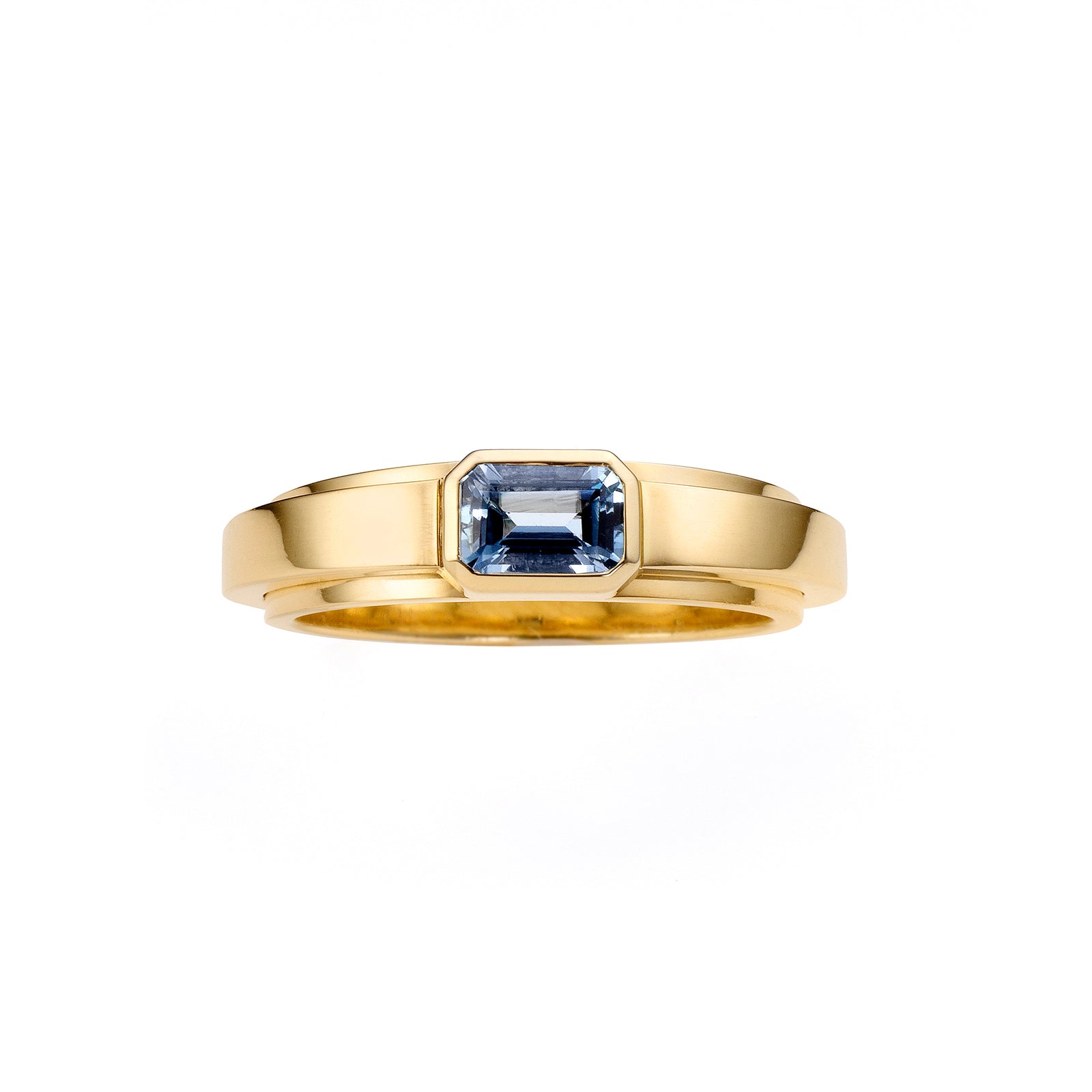 bauhaus ring _ saphir blau