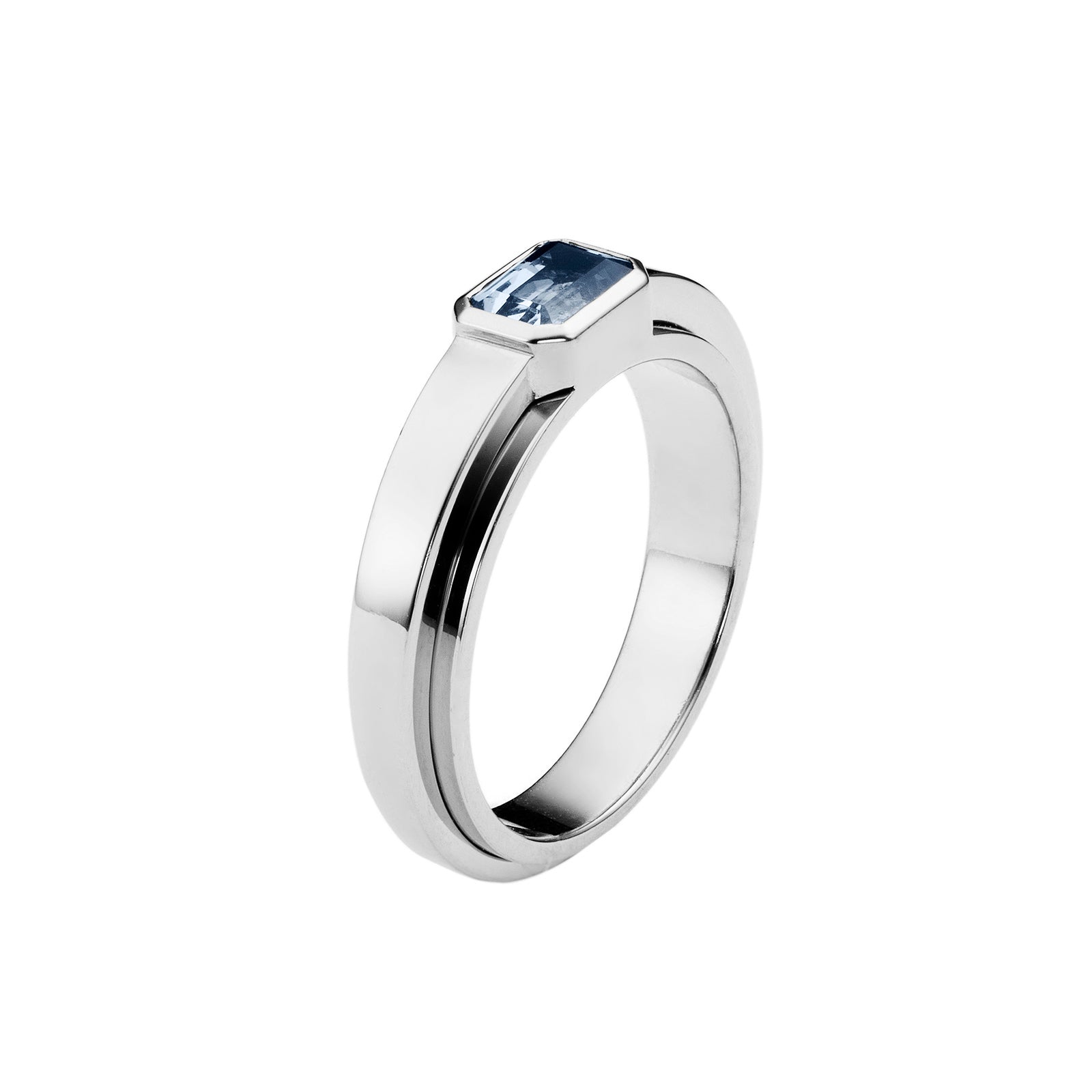 bauhaus ring _ saphir blau