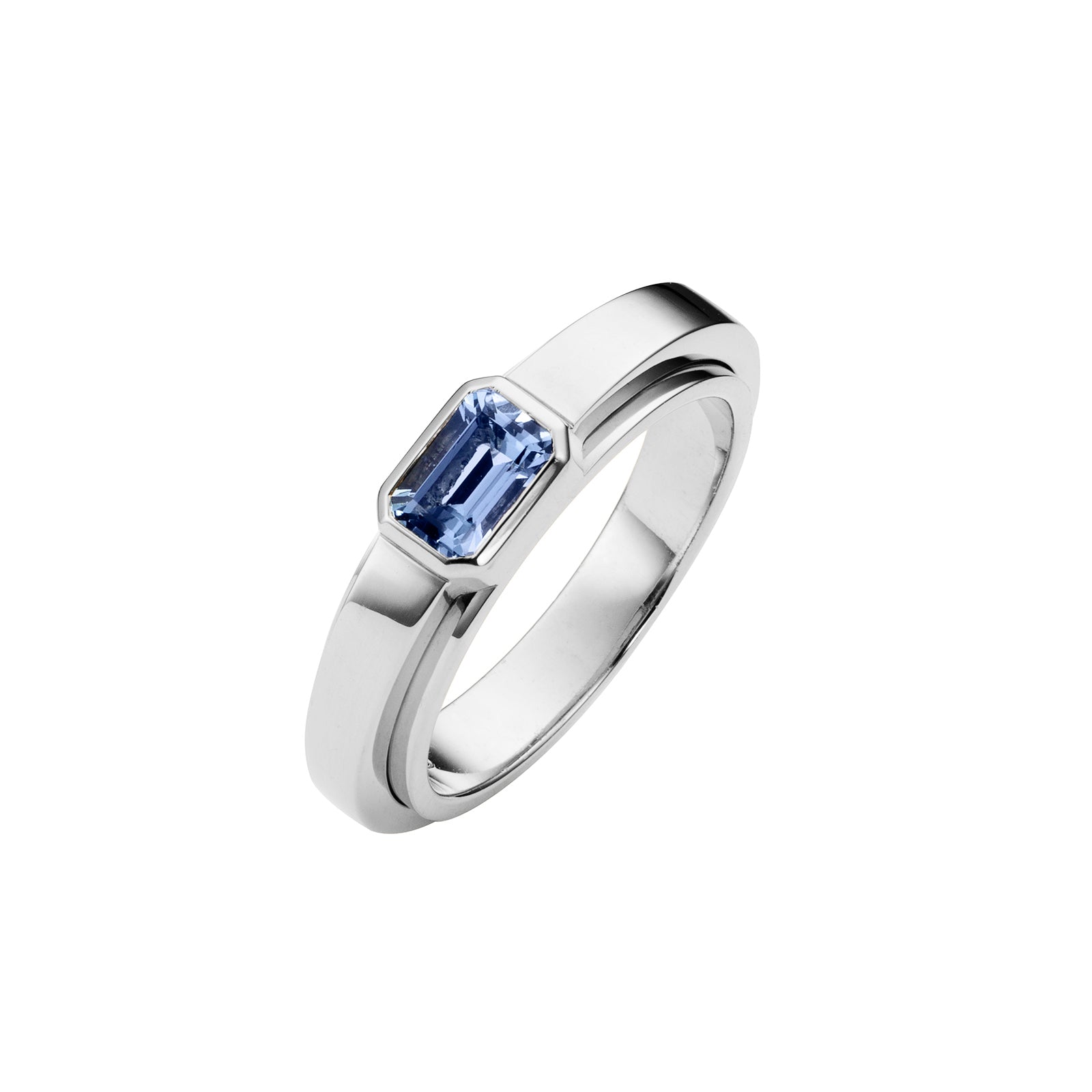 bauhaus ring _ saphir blau