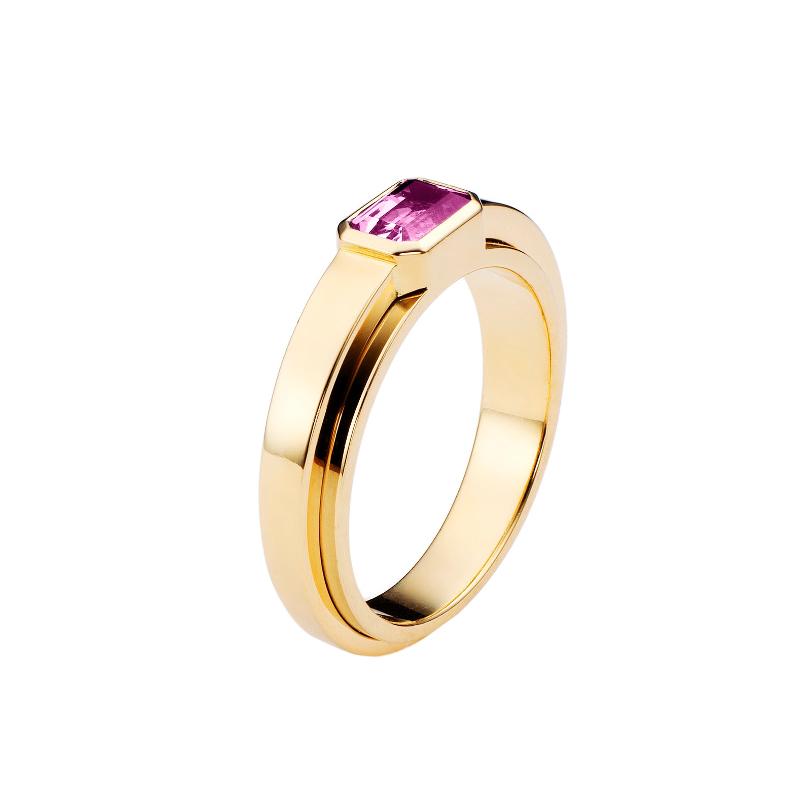 bauhaus ring _ saphir pink