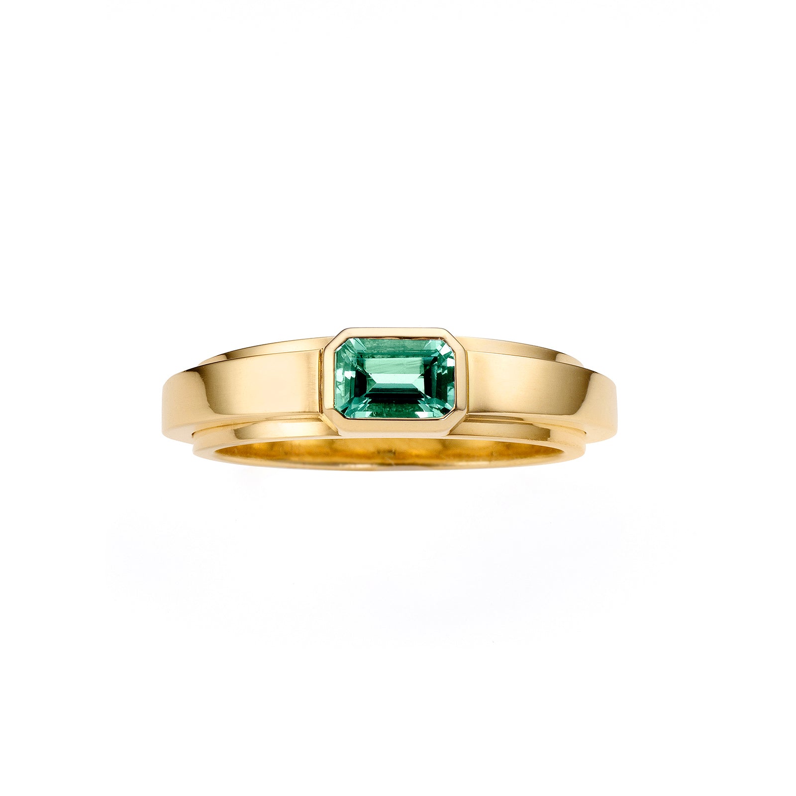 bauhaus ring _ smaragd