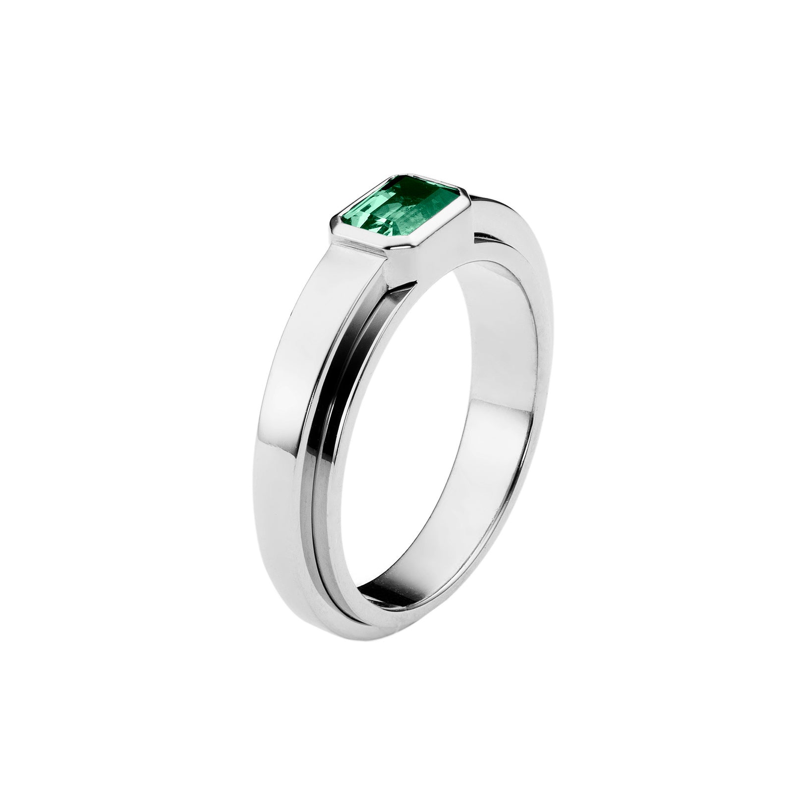 bauhaus ring _ smaragd
