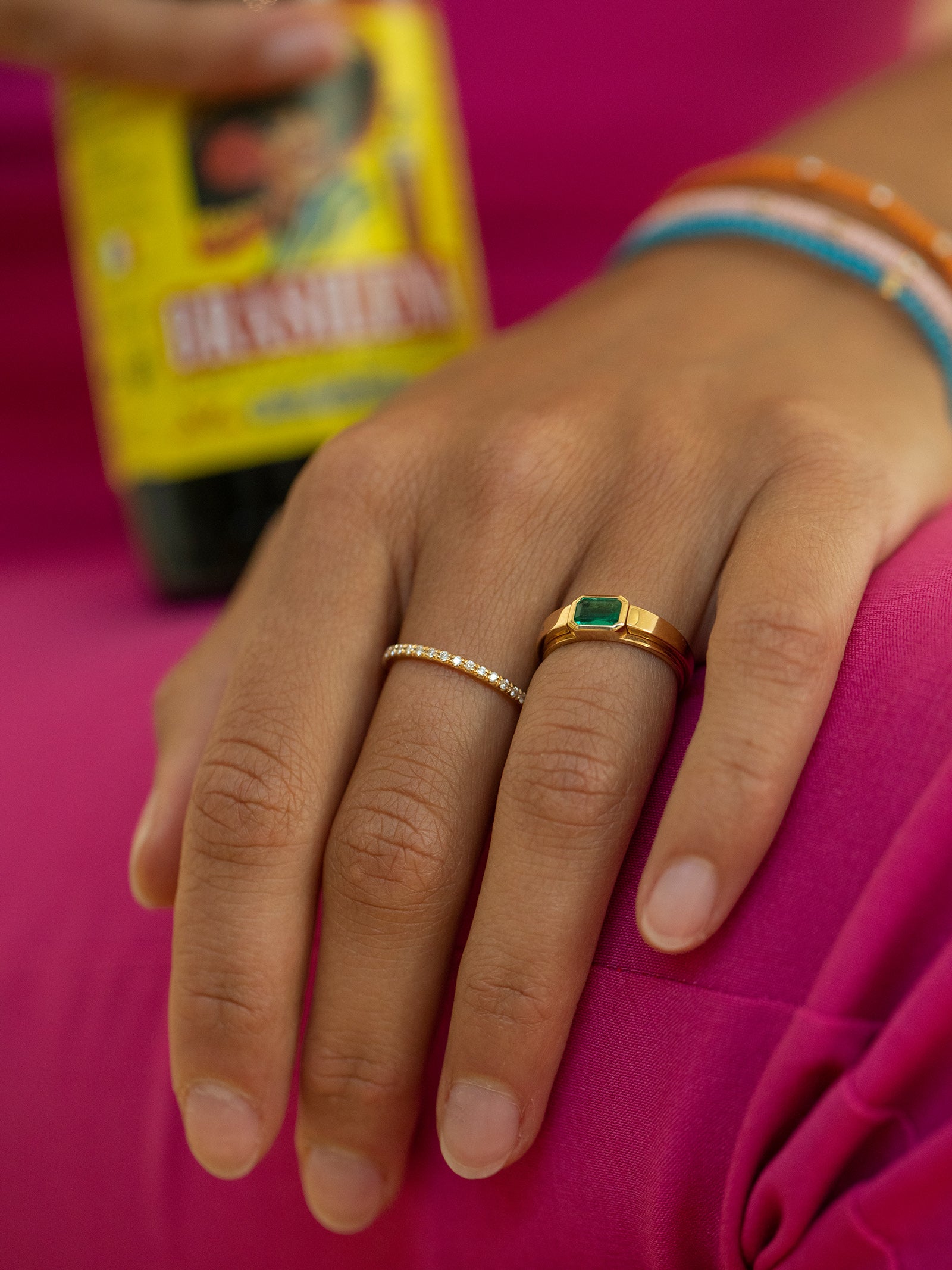 bauhaus ring _ smaragd