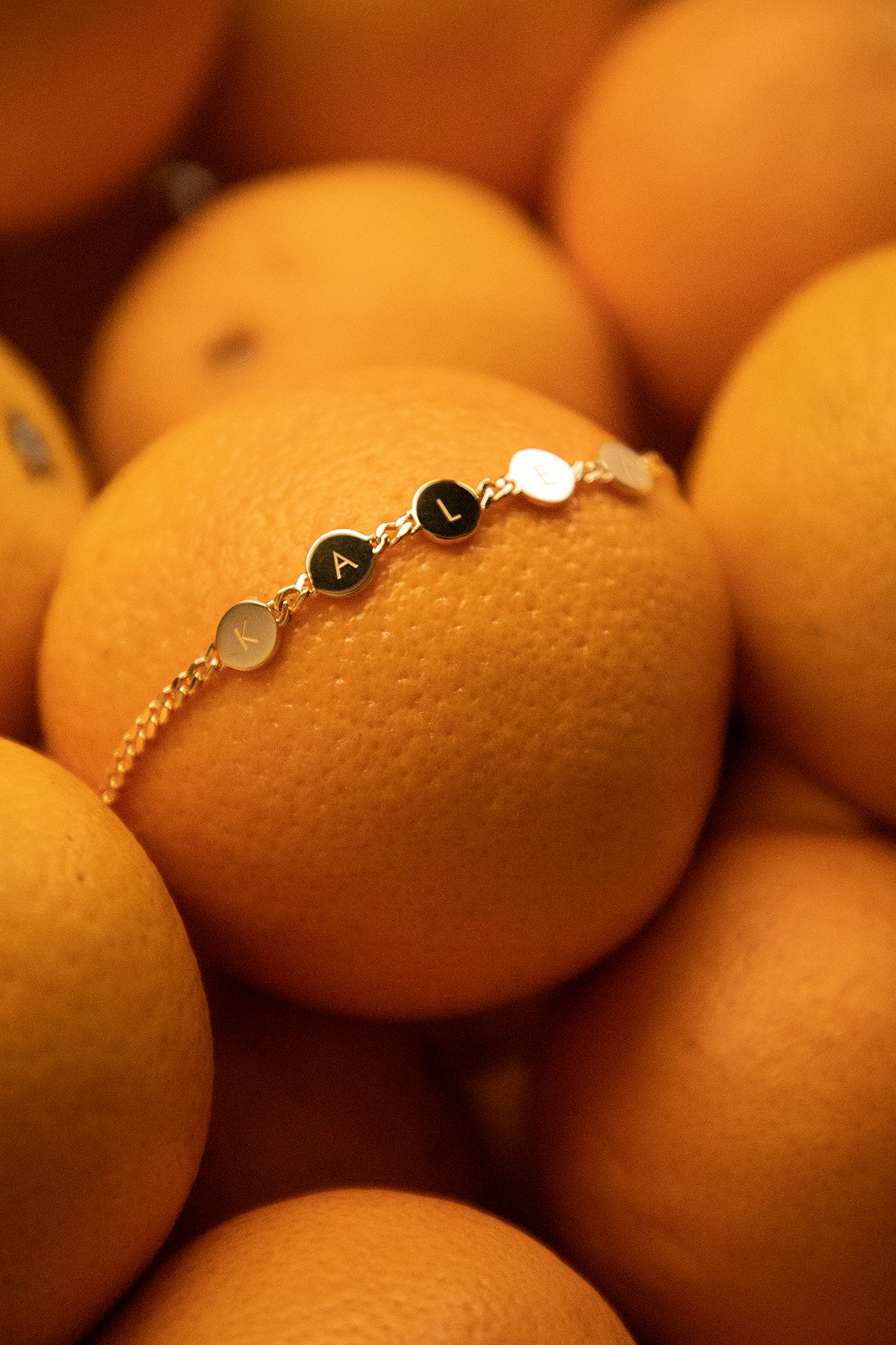 tank initial bracelet w/5
