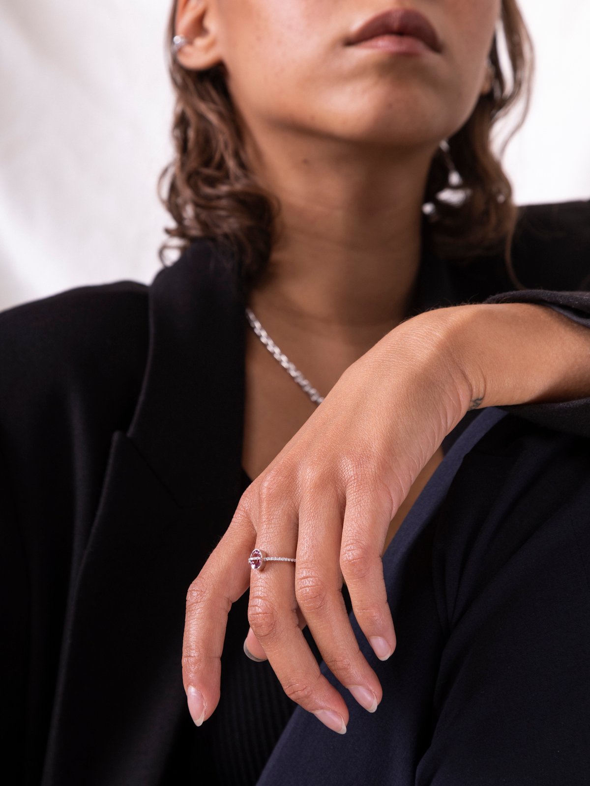 turmalin line memory ring rose