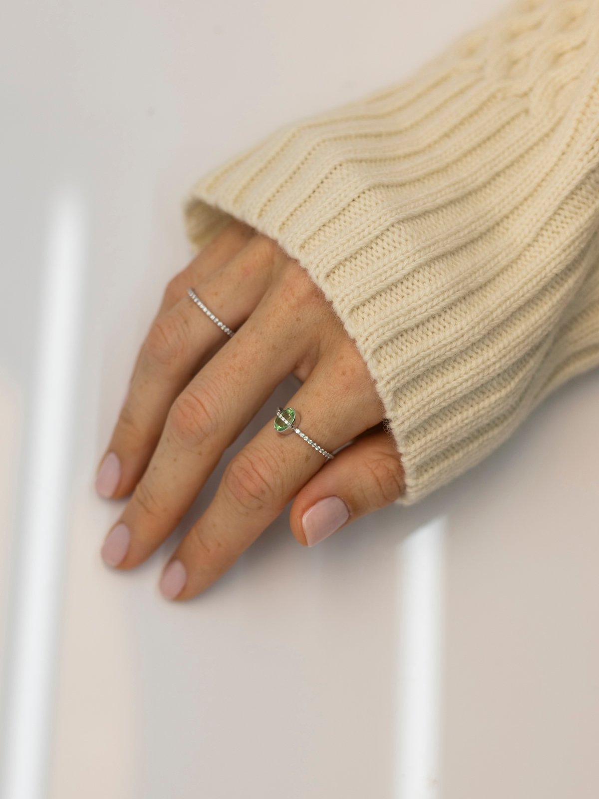 turmalin line memory ring green