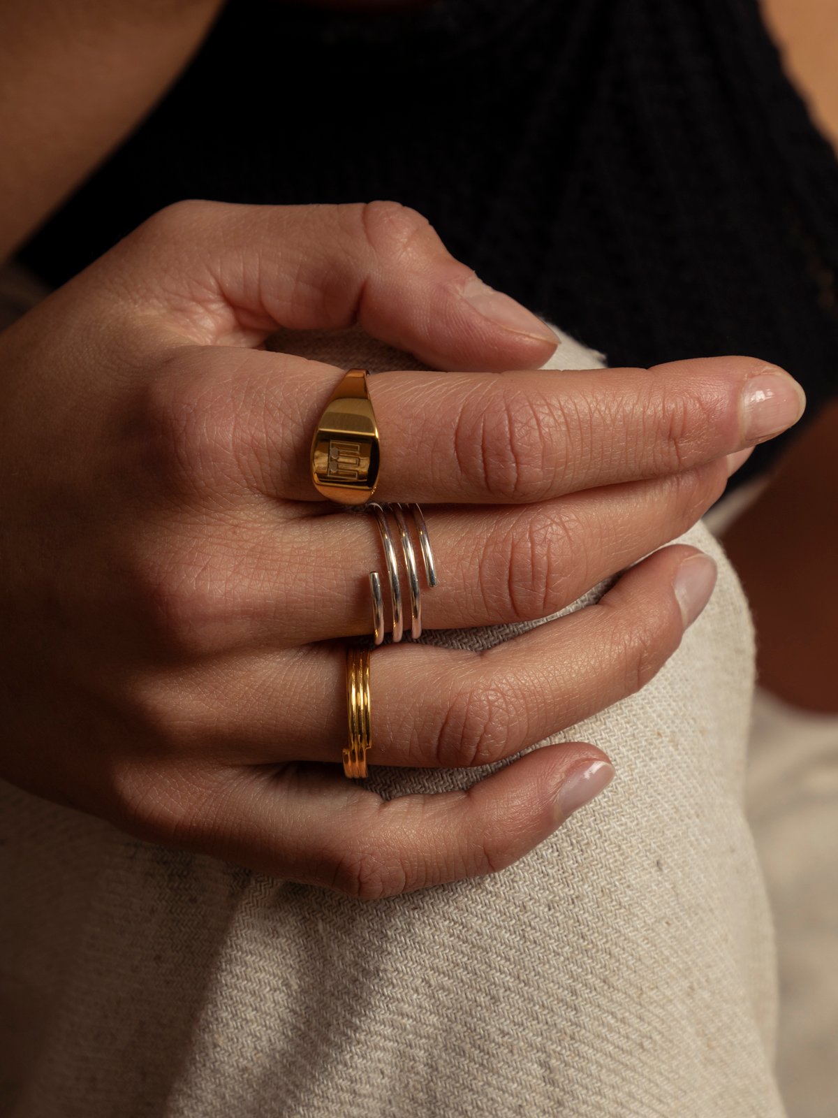modern emblem ring