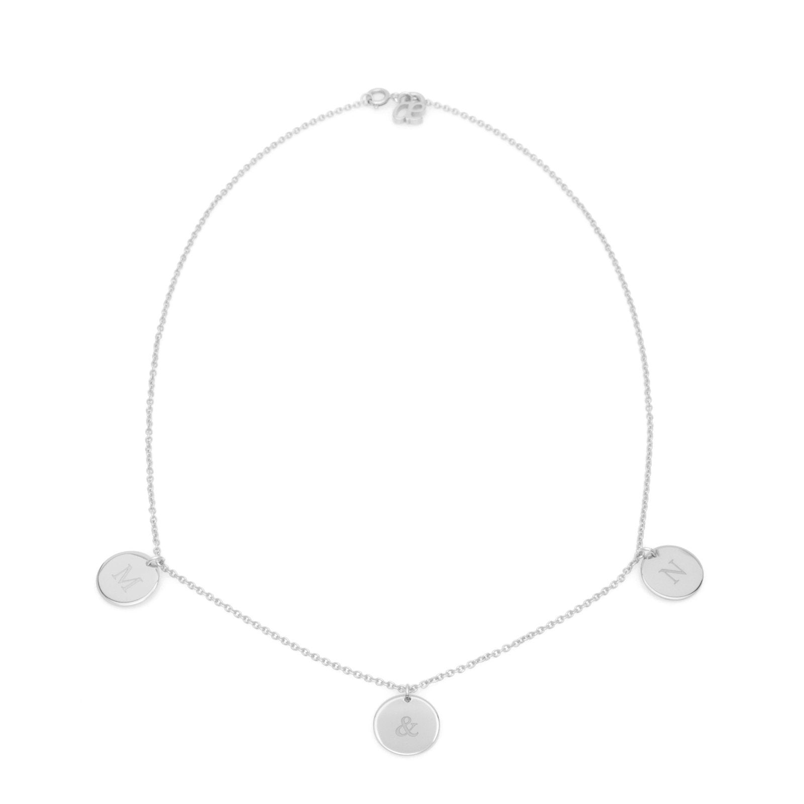 initial necklace fixed 3 Plättchen - Sterling Silber - Kette - Modeschmuck - ariane ernst