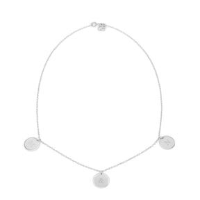 initial necklace fixed 3 Plättchen - Sterling Silber - Kette - Modeschmuck - ariane ernst
