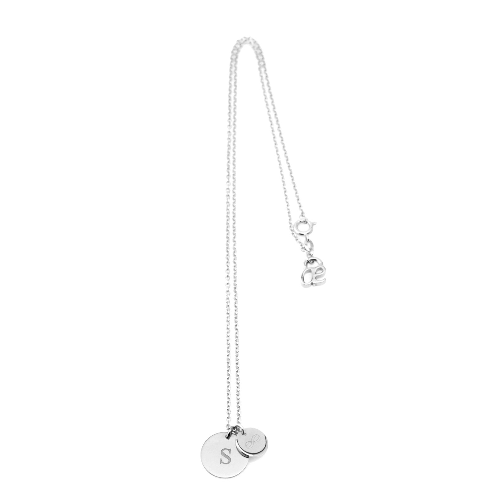 initial necklace w/ 2 pendants