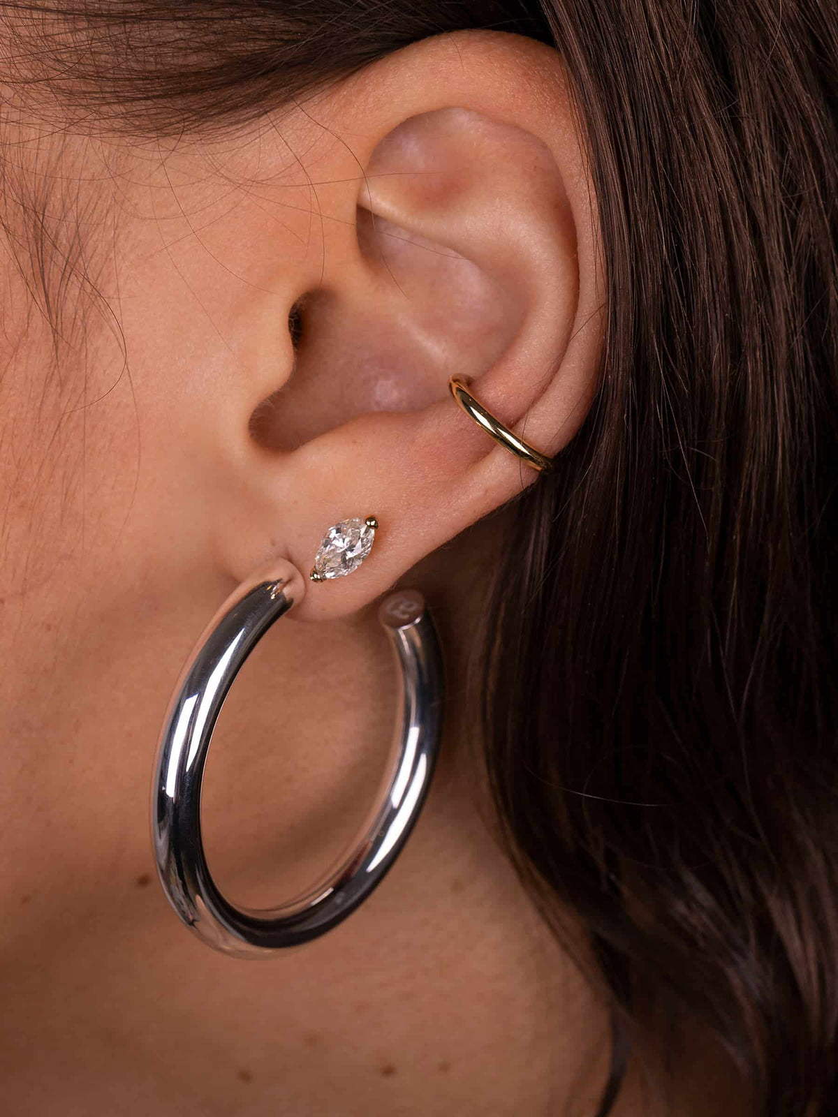 navette cut stud 0,53ct