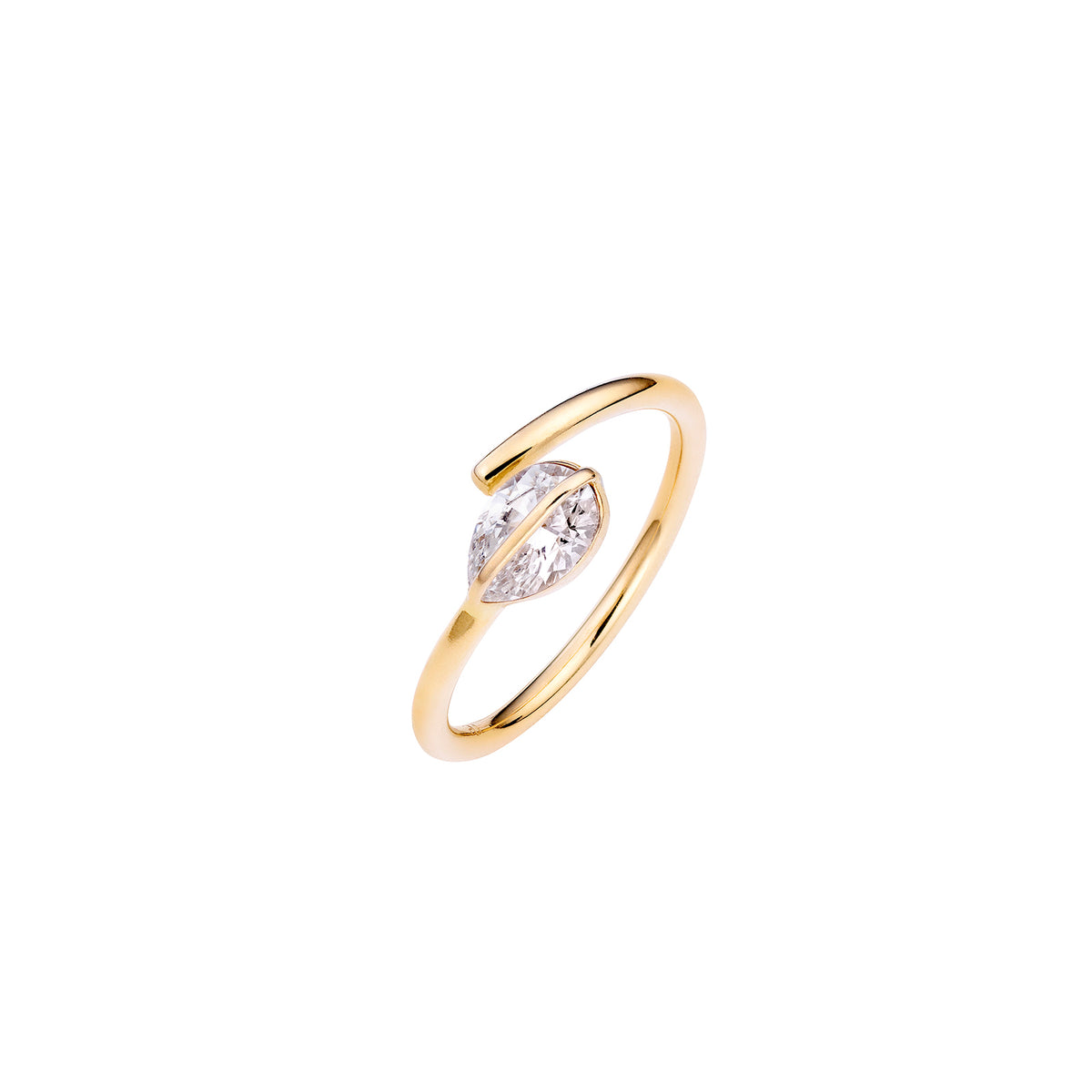 drop cut line ring 0,60ct