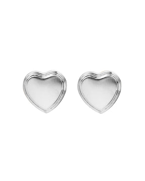 antique heart studs