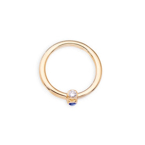 one bullet bold ring w/ saphir