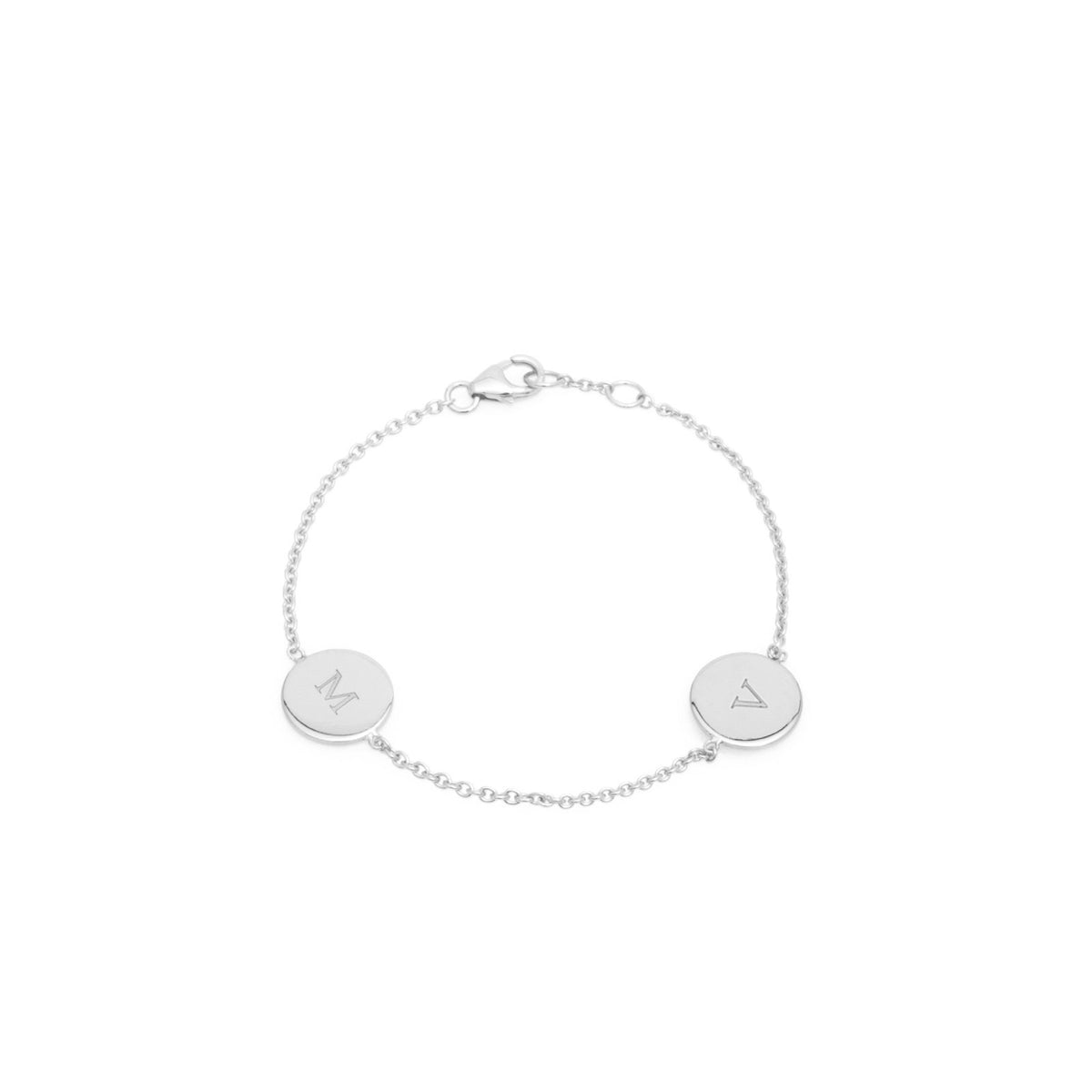 initial bracelet 2 Plättchen - Sterling Silber - Armband - Modeschmuck - ariane ernst