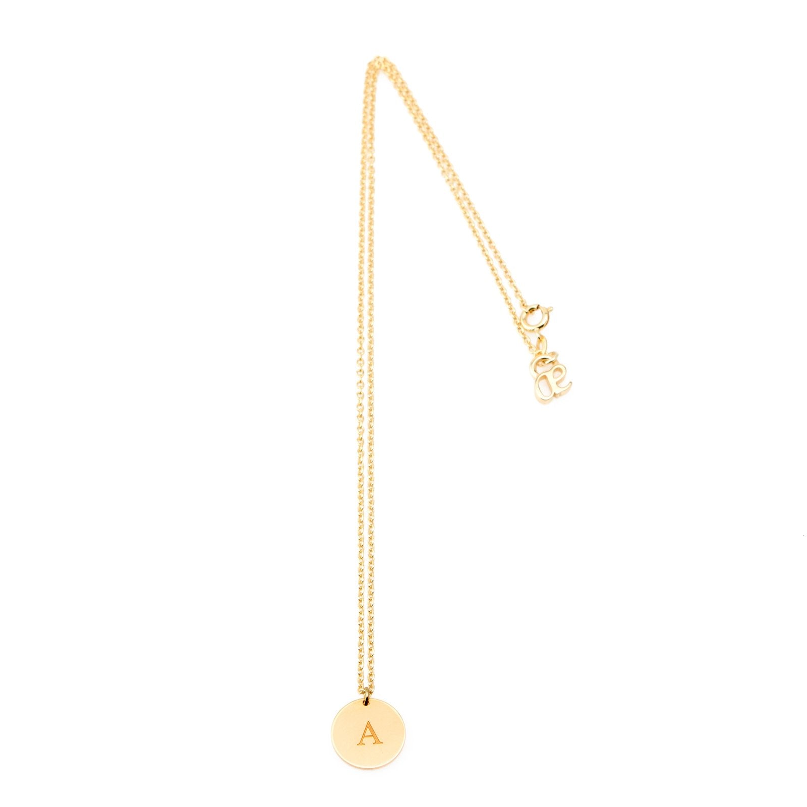 initial necklace 1 Plättchen - Gold - Kette - Modeschmuck - ariane ernst