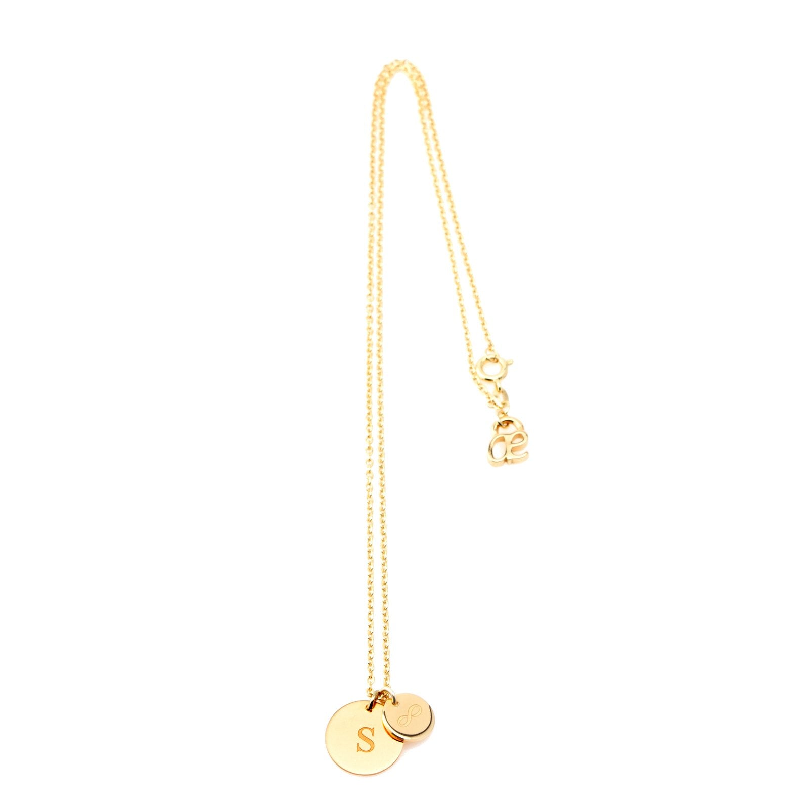 initial necklace 2 Plättchen - Gold - Kette - Modeschmuck - ariane ernst