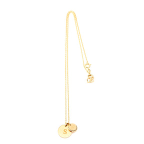 initial necklace 2 Plättchen - Gold - Kette - Modeschmuck - ariane ernst
